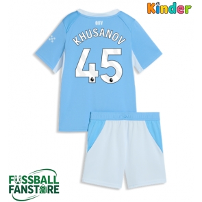 Manchester City Abdukodir Khusanov #45 Replik Heimtrikot Kinder 2026-27 Kurzarm (+ Kurze Hosen)